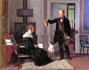  Martinus Rorbye Royal Hunt Master Von Zeuthen And His Wife - Art Print