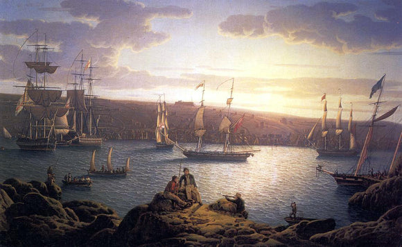  Robert Salmon Royal Naval Vessels off Pembroke Dock, Milford Haven - Art Print