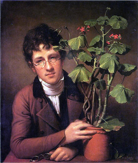  Rembrandt Peale Rubens Peale with a Geranium - Art Print