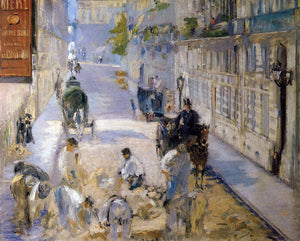 Edouard Manet Rue Mosnier with Road Menders - Art Print