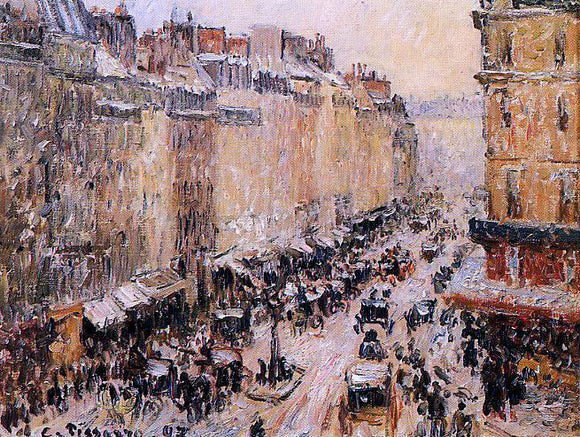  Camille Pissarro Rue Saint-Lazar under Snow - Art Print