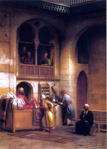  George Henry Hall Rug Bazaar, Cairo - Art Print