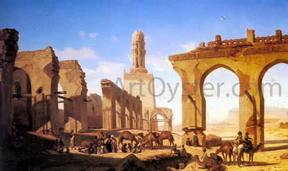  Prosper Marilhat Ruines de la Mosquee du Calife Hakem au Caire - Art Print