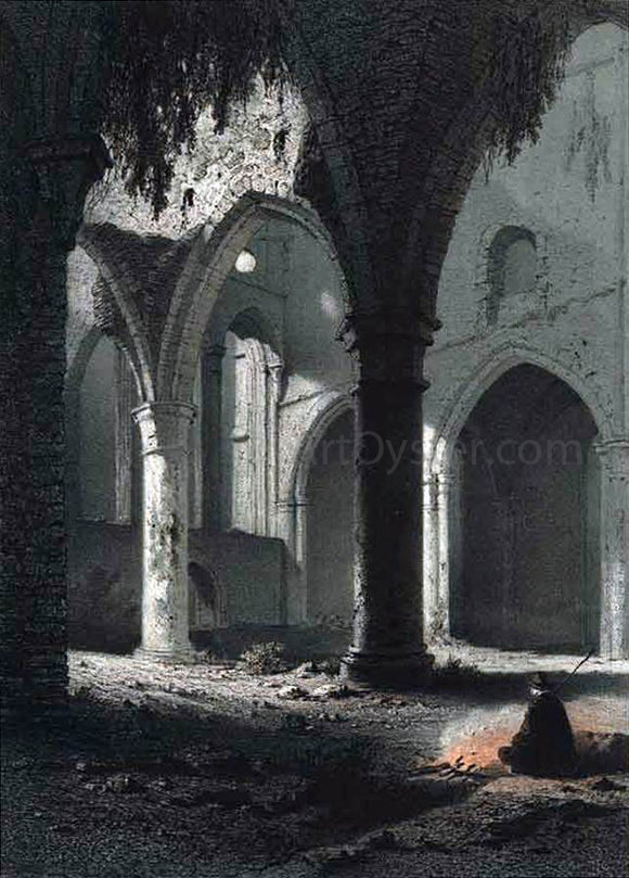  Francois Stroobant Ruins of the Abbey of Villers - Art Print