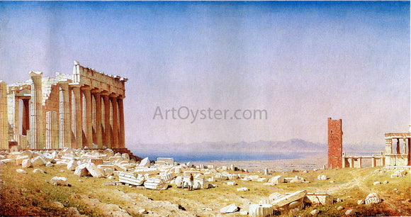  Sanford Robinson Gifford Ruins of the Parthenon - Art Print