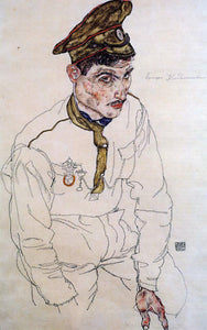  Egon Schiele Russian Prisoner of War (also known as Grigori Kladjishuli) - Art Print