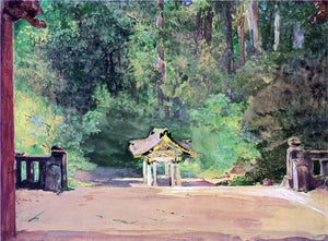  John La Farge Sacred Font in the Temple of Iyemitsu, Nikko, From the Platform of the Second Gate - Art Print