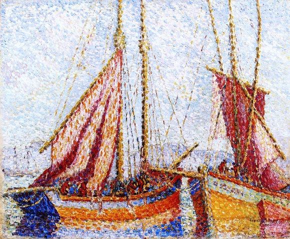  Henri Edmond Cross Sailboats - Art Print