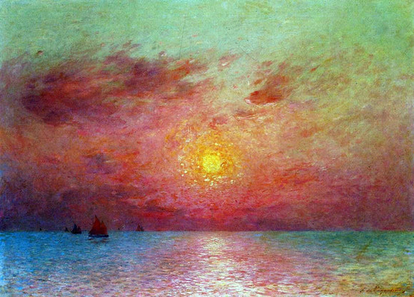  Ferdinand Du Puigaudeau Sailboats at Sea, Evening - Art Print