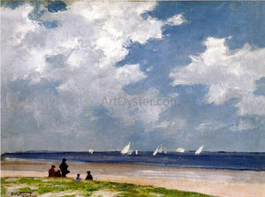  Edward Potthast Sailboats off Far Rockaway - Art Print