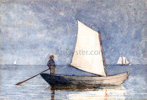 Winslow Homer Sailing a Dory - Art Print