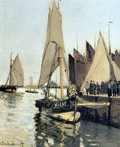  Claude Oscar Monet Sailing Boats at Honfleur - Art Print