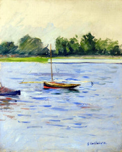  Gustave Caillebotte Sailing Boats on the Seine at Argenteuil - Art Print