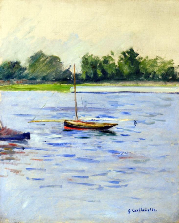  Gustave Caillebotte Sailing Boats on the Seine at Argenteuil - Art Print