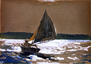  Winslow Homer Sailing by Moonlight - Art Print