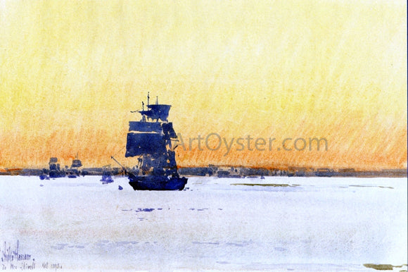  Frederick Childe Hassam Sailing Ship Locked in Ice - Art Print