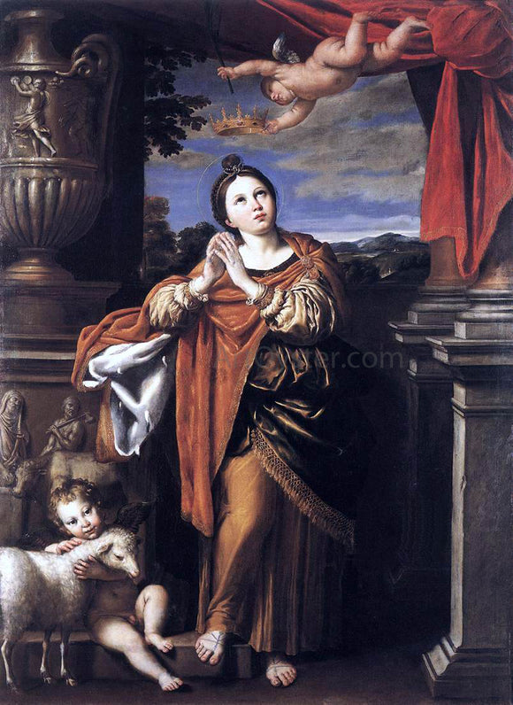  Domenichino Saint Agnes - Art Print