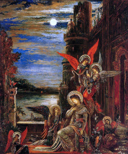  Gustave Moreau Saint Cecilia: Angels Announcing Her Impending Martyrdom - Art Print