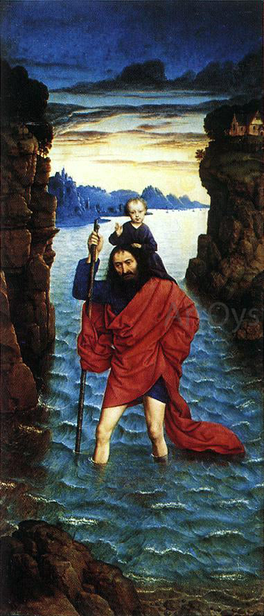  The Younger Dieric Bouts Saint Christopher - Art Print