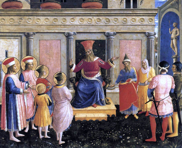  Fra Angelico Saint Cosmas and Saint Damian before Lisius (San Marco Altarpiece) - Art Print