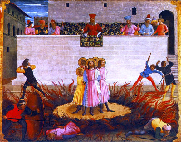  Fra Angelico Saint Cosmas and Saint Damian Condamned (San Marco Altarpiece) - Art Print