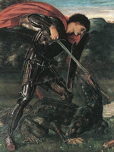  Sir Edward Burne-Jones Saint George and the Dragon - Art Print