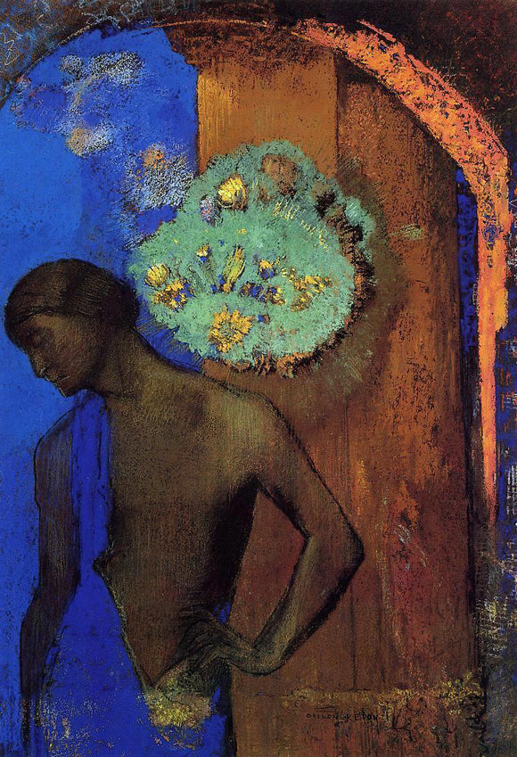  Odilon Redon Saint John (also known as The Blue Tunic) - Art Print