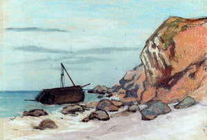  Claude Oscar Monet Saint-Adresse, Beached Sailboat - Art Print