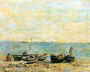  Eugene-Louis Boudin Sainte-Adresse, the Shore - Art Print