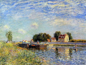  Alfred Sisley Saint-Mammes, Ducks on Canal - Art Print