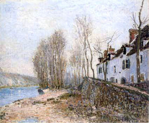  Alfred Sisley Saint-Mammes, The White Cross - Art Print