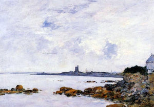  Eugene-Louis Boudin Saint-Vaast-la-Houghe, the Rocks and the Fort - Art Print