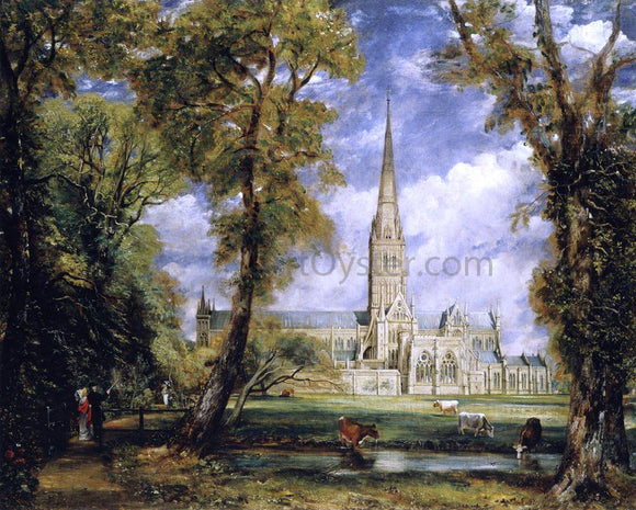  John Constable Salisbury Cathedral from the Bishop's Garden - Art Print