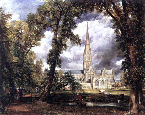  John Constable Salisbury Cathedral from the Bishop's Grounds - Art Print