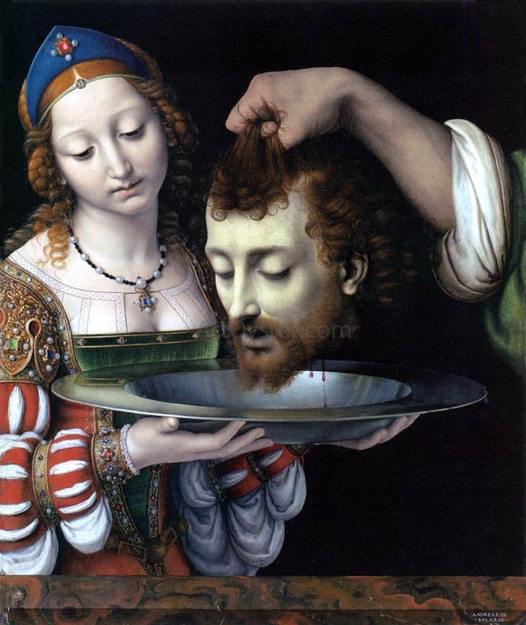  Andrea Solario Salome with the Head of St John the Baptist - Art Print