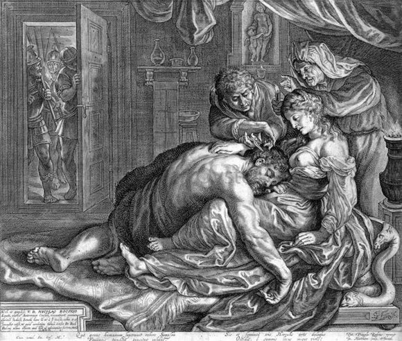  Jacob Matham Samson and Delilah - Art Print