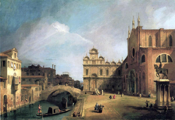  Canaletto Santi Giovanni e Paolo and the Scuola di San Marco - Art Print