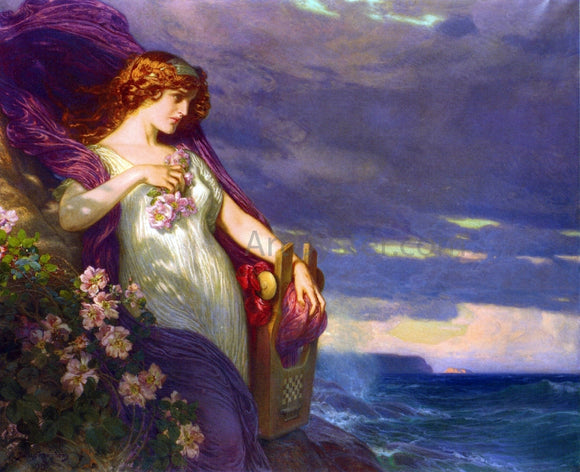  Julius Ferdinand Kronberg Sappho - Art Print