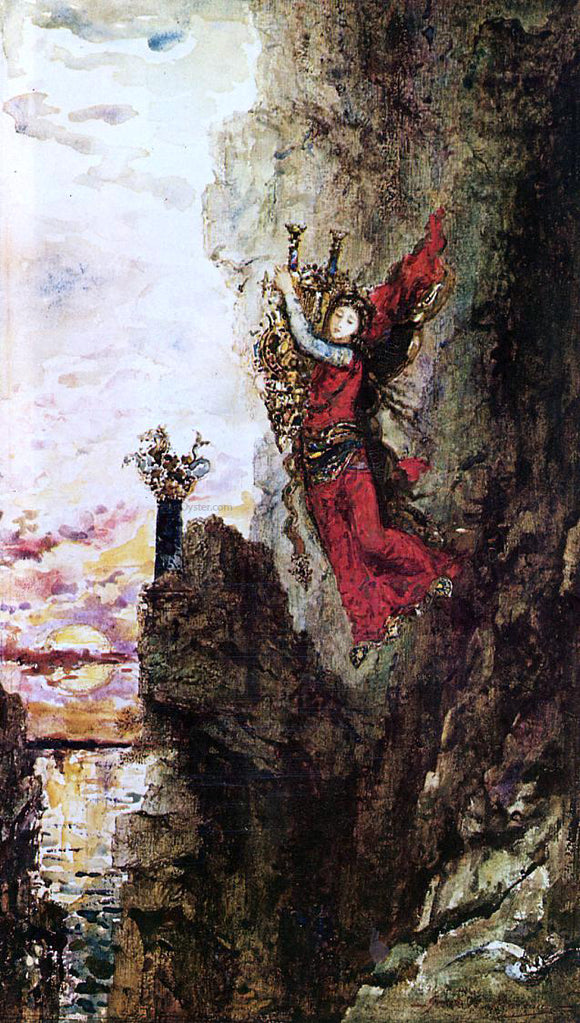  Gustave Moreau Sappho Leaping into the Sea - Art Print