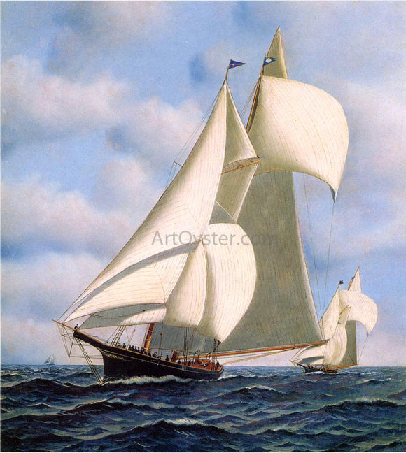  Antonio Jacobsen Sappho vs. Livonia, Americas Cup, 1871 - Art Print