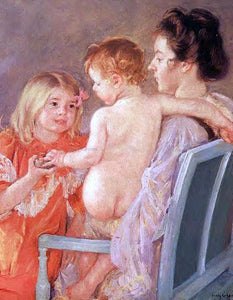  Mary Cassatt Sara Handing a Toy to the Baby - Art Print