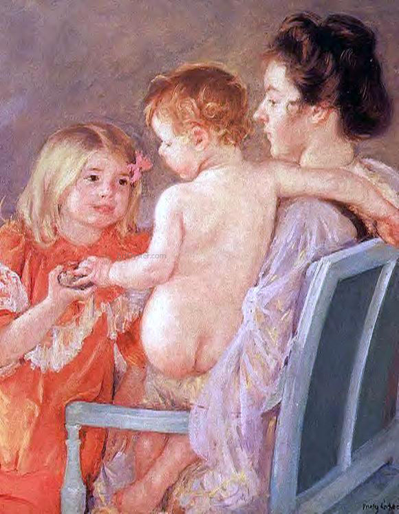  Mary Cassatt Sara Handing a Toy to the Baby - Art Print