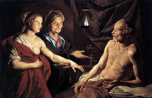  Matthias Stom Sarah Leading Hagar to Abraham - Art Print