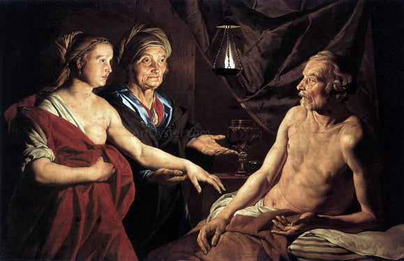  Matthias Stom Sarah Leading Hagar to Abraham - Art Print