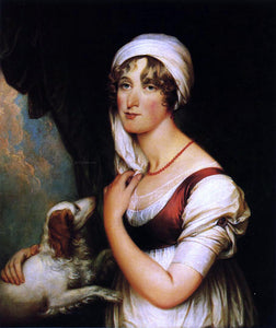  John Trumbull Sarah Trumbull with a Spaniel - Art Print