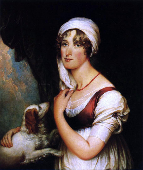  John Trumbull Sarah Trumbull with a Spaniel - Art Print