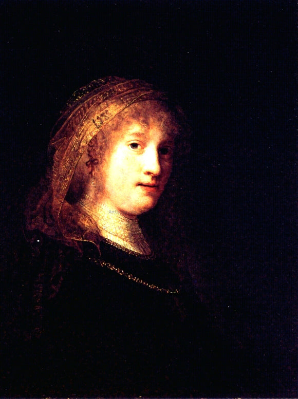  Rembrandt Van Rijn Saskia Wearing A Veil - Art Print