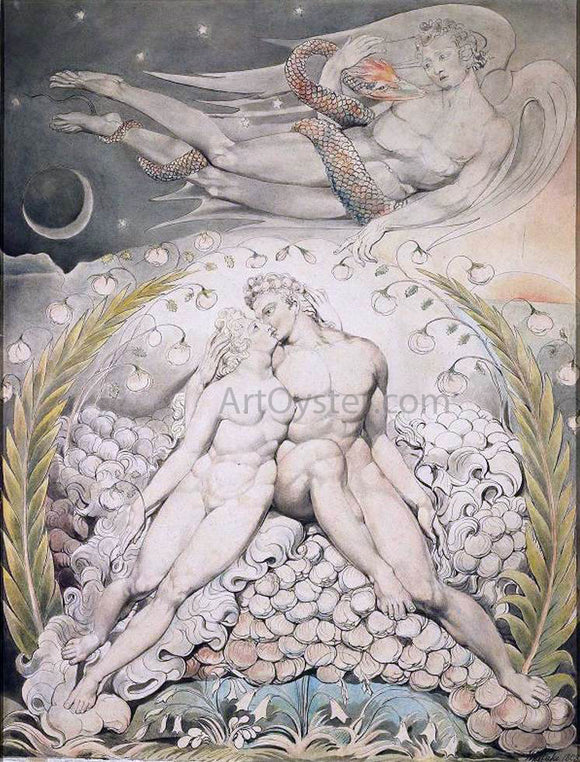  William Blake Satan Watching the Caresses of Adam and Eve - Art Print