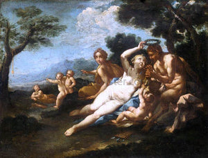  Michele Rocca Satyr Crowned by a Nymph - Art Print