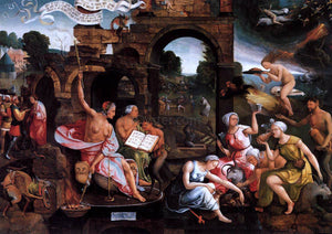  Jacob Cornelisz Van Oostsanen Saul and the Witch of Endor - Art Print